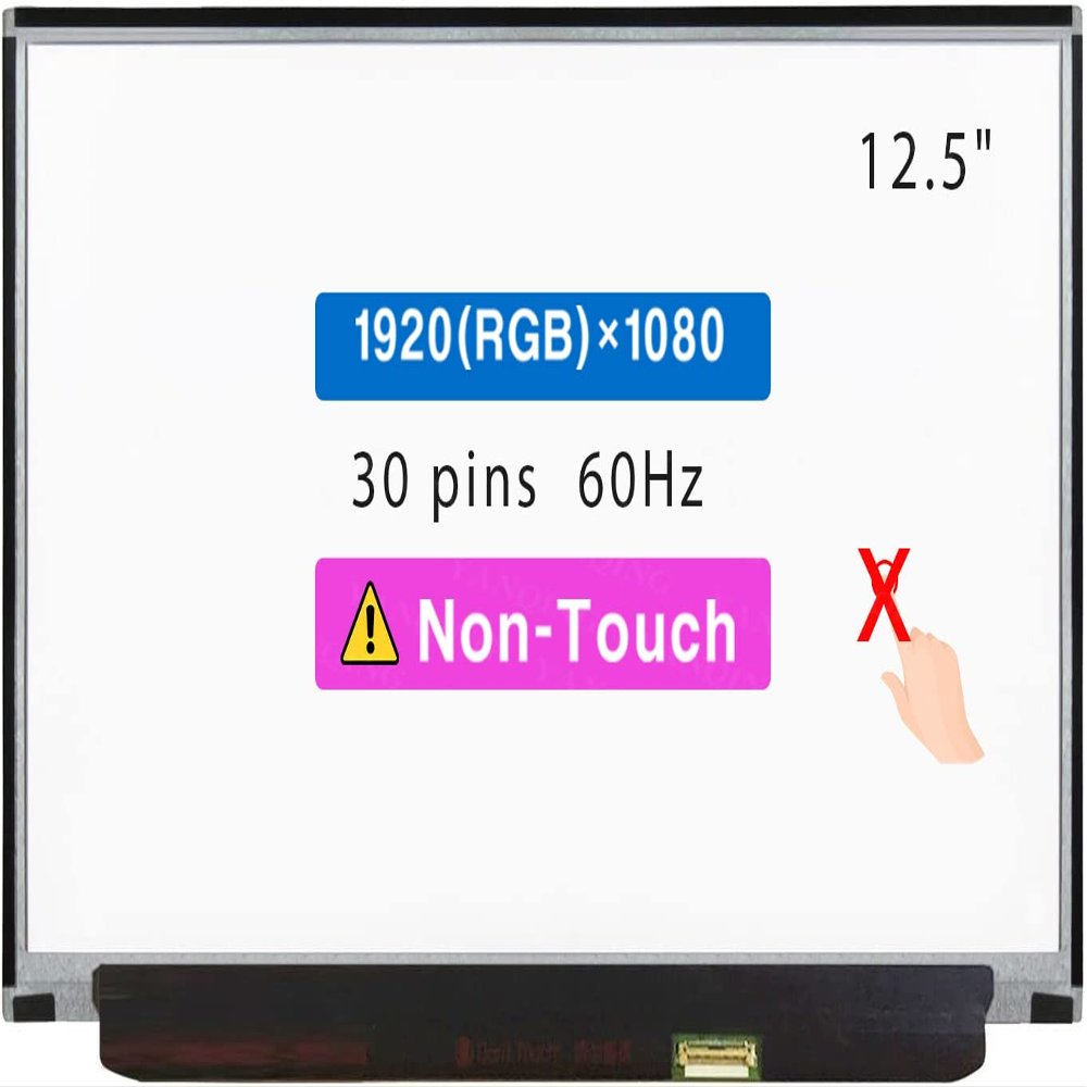 12.5" Screen Replacement for Lenovo Thinkpad X240S Series LCD Display Panel 30 pin (FHD 1920 * 1080 Non-Touch)