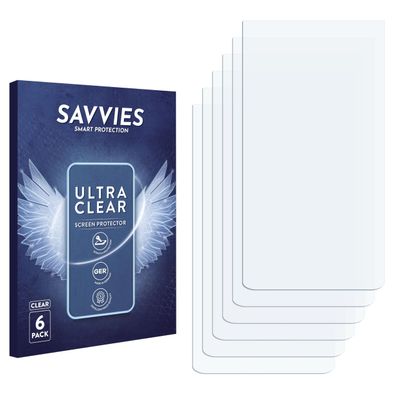 savvies Screen Protector compatible with myPOS Pro Protection Film Clear 6-Pack