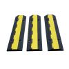 Vffoto 3 Pack 2 Channel PVC Rubber Durable Cable Protector Ramp Cover, Supports 11000lbs Load Capacity Heavy Duty Cord Protection w/Flip-Open Top Cover for Wire/Hose/Pipe Hider Driveway & Indoor view 1