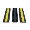 Vffoto 3 Pack 2 Channel PVC Rubber Durable Cable Protector Ramp Cover, Supports 11000lbs Load Capacity Heavy Duty Cord Protection w/Flip-Open Top Cover for Wire/Hose/Pipe Hider Driveway & Indoor view 2