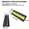 Vffoto 3 Pack 2 Channel PVC Rubber Durable Cable Protector Ramp Cover, Supports 11000lbs Load Capacity Heavy Duty Cord Protection w/Flip-Open Top Cover for Wire/Hose/Pipe Hider Driveway & Indoor view 4