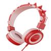 SIMJAR Dinosaur Kids Headphones with Microphone for School, Volume Limiter 85/94dB, Over-Ear Girls Boys Headphone for Kids with Foldable Wired Headphones for iPad/Travel (Red) view 1