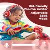 SIMJAR Dinosaur Kids Headphones with Microphone for School, Volume Limiter 85/94dB, Over-Ear Girls Boys Headphone for Kids with Foldable Wired Headphones for iPad/Travel (Red) view 3