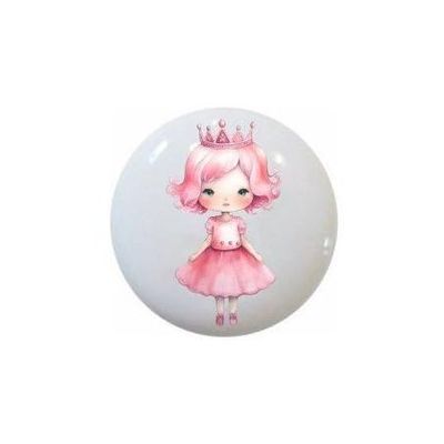 Cute Princess Girls Variety of Room Decor Pink Purple - 1.5" DECORATIVE Glossy Ceramic Dresser Drawer PULLS Cabinet Cupboard KNOBS (13)