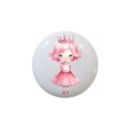Cute Princess Girls Variety of Room Decor Pink Purple - 1.5" DECORATIVE Glossy Ceramic Dresser Drawer PULLS Cabinet Cupboard KNOBS (13)