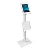 Mount-It! Anti-Theft Floor Stand Compatible with iPad, Contact-Less Kiosk with Universal Enclosure for iPads, Adjustable Locking Secure Tablet Mount for iPad Gen 7 to 10, Pro, Air, White view 1