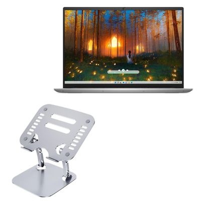 BoxWave Stand and Mount Compatible with Dell Inspiron 16 5630 (16 in) - Executive VersaView Laptop Stand, Ergonomic Adjustable Viewing Angle Metallic Riser - Metallic Silver