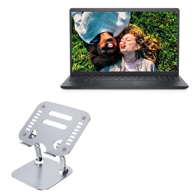 BoxWave Stand and Mount Compatible with Dell Inspiron 15 3511 (15.6 in) - Executive VersaView Laptop Stand, Ergonomic Adjustable Viewing Angle Metallic Riser - Metallic Silver