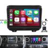 9" Touch Screen Car Stereo,Slakerbe 2+32G GPS with Navi WiFi Bluetooth FM RDS with Carplay | Android Auto | Hi-Fi | WiFi +AHD Backup Camera and Mic Fit forWranglerJL 2018 2019 view 4