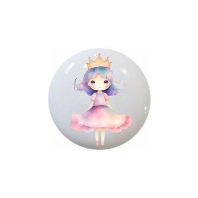 Cute Princess Girls Variety of Room Decor Pink Purple - 1.5" DECORATIVE Glossy Ceramic Dresser Drawer PULLS Cabinet Cupboard KNOBS (08)