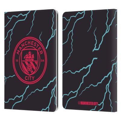 Head Case Designs Officially Licensed Manchester City Man City FC Third 2023/24 Badge Kit Leather Wallet Case Compatible with Kindle Paperwhite 1/2 / 3