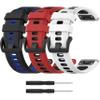 Chofit Compatible with Garmin Approach S70 42MM 47MM Watch Band,Soft Silicone Wristband Replacement Quitck Fit Sport Strap (Approach S70 47mm, Black&Red&White) view 1