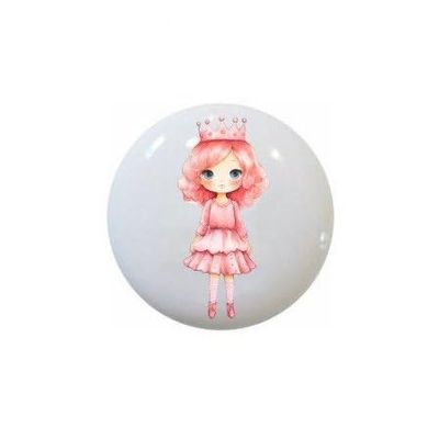 Cute Princess Girls Variety of Room Decor Pink Purple - 1.5" DECORATIVE Glossy Ceramic Dresser Drawer PULLS Cabinet Cupboard KNOBS (11)