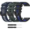 Chofit Compatible with Garmin Approach S70 42MM 47MM Watch Band,Soft Silicone Wristband Replacement Quitck Fit Sport Strap (Approach S70 42mm, Black&Green&DarkBlue) view 1