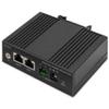 DIGITUS Industrial Gigabit Ethernet PoE Splitter - 60W - 10/100/1000 Mbps - DIN Rail Mount - Black view 1