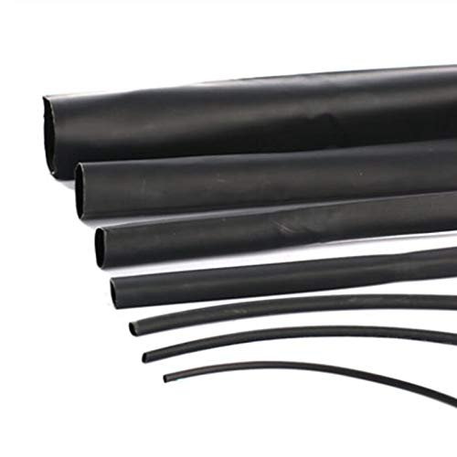 2:1 Black 1/2/ 3/5/ 6/8/ 10mm Diameter Heat Shrink Heatshrink Tubing Tube Sleeving Wrap Wire Connector Repair Tool(5M) (Color : 5 Meter, Size : 8mm)