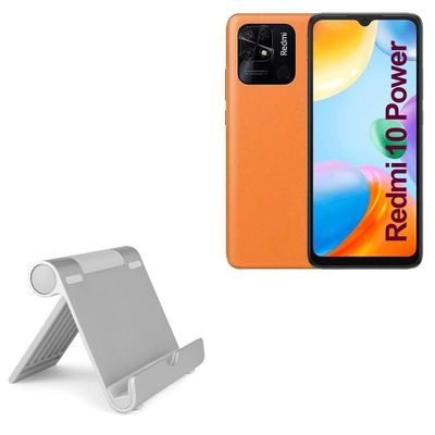 BoxWave Stand and Mount Compatible with Xiaomi Redmi 10 Power - VersaView Aluminum Stand, Portable, Multi Angle Viewing Sturdy