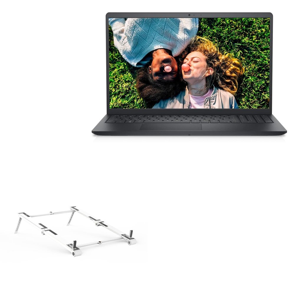 BoxWave Stand and Mount Compatible with Dell Inspiron 15 3511 (15.6 in) - Pocket Aluminum Stand 3-in-1, Portable Multi Angle Viewing Riser - Metallic Silver