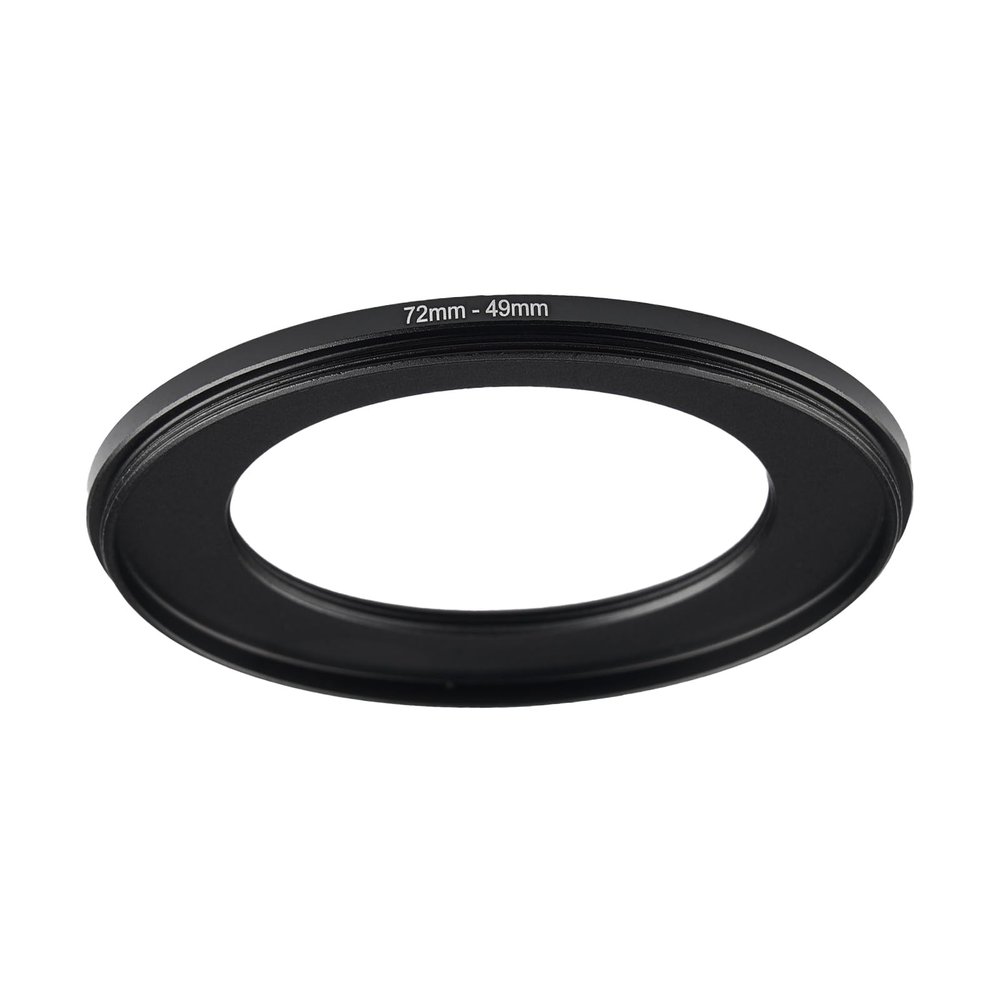 72mm to 49mm Step Up Ring Filter Adapter Black Metal Step up Adapter Rings Compatible with All Brand UV CPL ND Camera Lens Filter Step Down Ring (72mm-49mm)