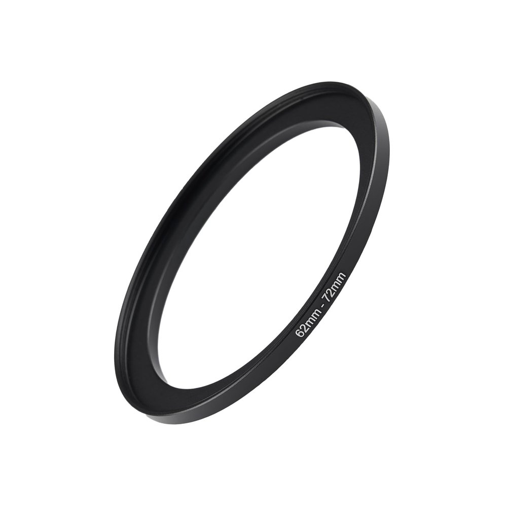 62mm to 72mm Step Up Ring Filter Adapter Black Metal Step up Adapter Rings Compatible with All Brand UV CPL ND Camera Lens Filter Step Down Ring (62mm-72mm)
