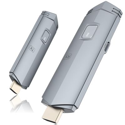 Wireless HDMI Transmitter and Receiver, HDMI Wireless Extender Portable 4k Plug & Play, Support 2.4/5GHz for Streaming Video and Audio to Monitor from Laptop/Pc/Tv Box/Projector