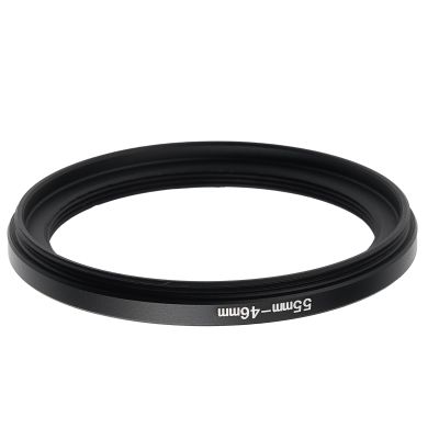 55mm to 46mm Step Up Ring Filter Adapter Black Metal Step up Adapter Rings Compatible with All Brand UV CPL ND Camera Lens Filter Step Down Ring (55mm-46mm)