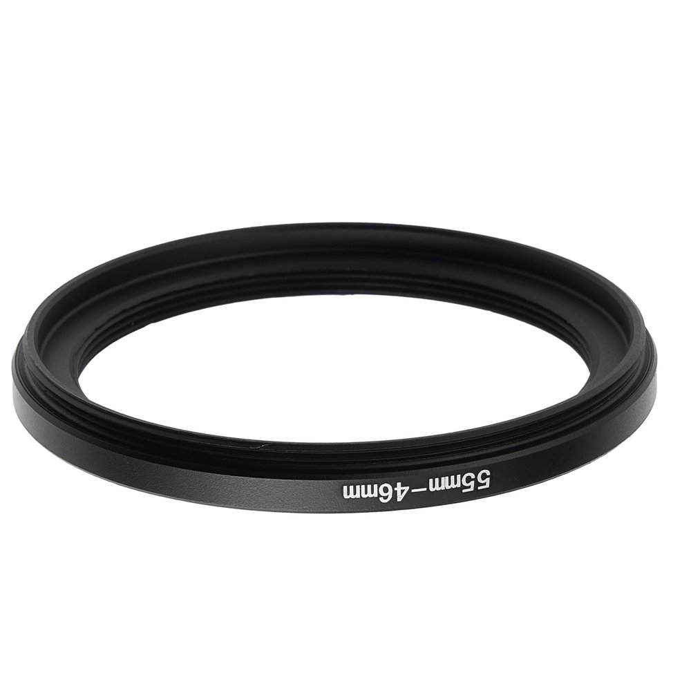 55mm to 46mm Step Up Ring Filter Adapter Black Metal Step up Adapter Rings Compatible with All Brand UV CPL ND Camera Lens Filter Step Down Ring (55mm-46mm)