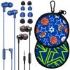 GOGOSINIS 2 Packs of Earbuds Set with Case for Kids for School, Wired Headphones with Case and Small Size Ear Tips, Ear Buds with Cute Case, Earphones for Phone and PC Laptop (Sport#2) view 1
