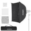 WELLMAKING Rectangular Softbox 60 x 90cm/23.6" x 35.4", Studio Soft Box with Diffusers/Honeycomb Grid/Bag,Compatible with Bowens Mount Light for Portrait or Product Photography Studio Flash Monolight view 1