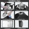 WELLMAKING Rectangular Softbox 60 x 90cm/23.6" x 35.4", Studio Soft Box with Diffusers/Honeycomb Grid/Bag,Compatible with Bowens Mount Light for Portrait or Product Photography Studio Flash Monolight view 4