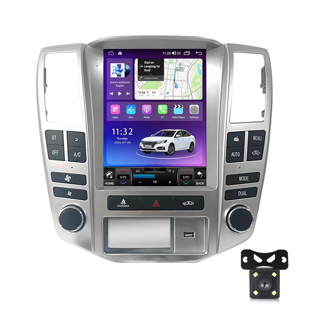 Fellostar Car Stereo 8 Core for Lexus RX RX300 RX330 RX350 RX400 RX450 2004-2009 Car Radio Carplay Android Auto Bluetooth Player for Vertical Screen 2+32GB