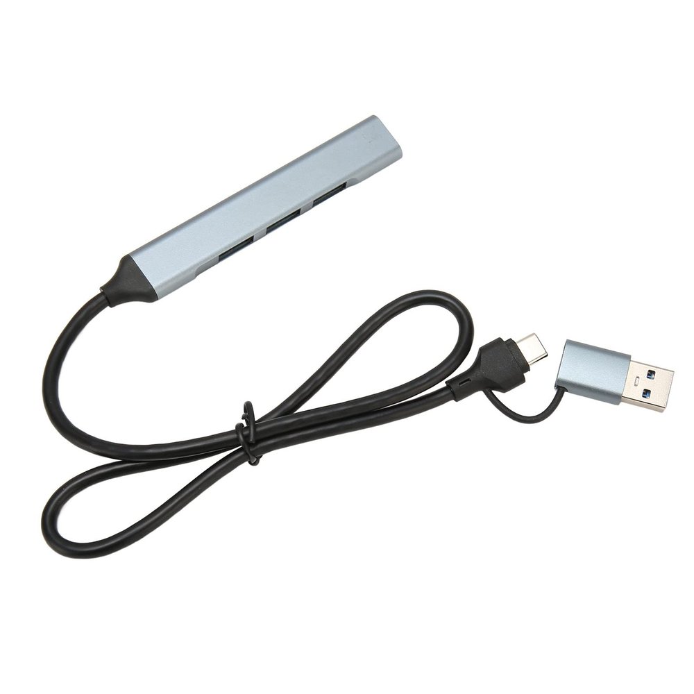 Vikye Type C Hub 4 Port USB 3.0 Docking Station for Desktop Laptop Aluminium Alloy Plug and Play 19.7in Long Cable
