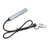 Vikye Type C Hub 4 Port USB 3.0 Docking Station for Desktop Laptop Aluminium Alloy Plug and Play 19.7in Long Cable view 1