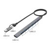 Vikye Type C Hub 4 Port USB 3.0 Docking Station for Desktop Laptop Aluminium Alloy Plug and Play 19.7in Long Cable view 4