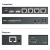 HDMI Extender Splitter 1x4 HD 4K @60Hz Over CAT5/CAT6/CAT7 Ethernet CableUp to 196ft-Loop Out-Equipped with IR POC and EDID view 4