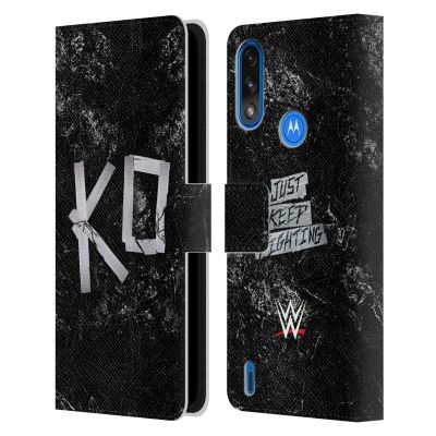 Head Case Designs Officially Licensed WWE KO Kevin Owens Leather Book Wallet Case Cover Compatible with Moto E7 Power/Moto E7i Power