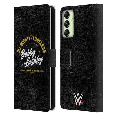 Head Case Designs Officially Licensed WWE Logotype Bobby Lashley Leather Wallet Case Compatible with Samsung Galaxy A14 5G