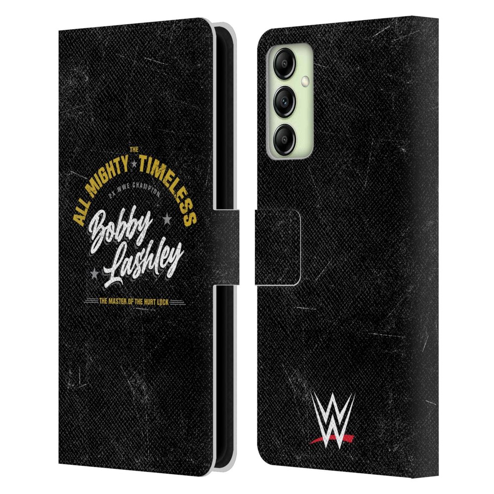 Head Case Designs Officially Licensed WWE Logotype Bobby Lashley Leather Wallet Case Compatible with Samsung Galaxy A14 5G