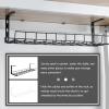 Tofficu 1pc Storage Rack Shelf Holders Power Supply Cables Power Strip Holder Cable Organizer Under Desk Management Rack Wire Management Under Desk Metal Under Organizer view 2