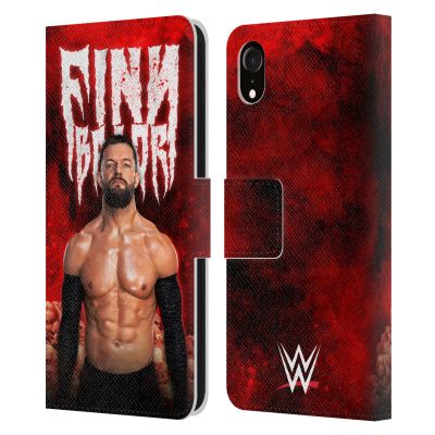 Head Case Designs Officially Licensed WWE Portrait Finn Balor Leather Wallet Case Compatible with Apple iPhone XR