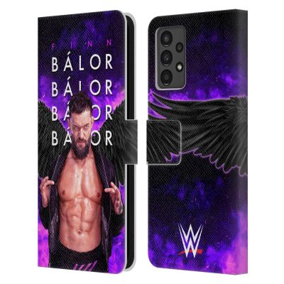 Head Case Designs Officially Licensed WWE Graphics Finn Balor Leather Wallet Case Compatible with Samsung Galaxy A13 (2022)