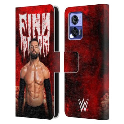 Head Case Designs Officially Licensed WWE Portrait Finn Balor Leather Book Wallet Case Cover Compatible with Motorola Edge 30 Neo 5G