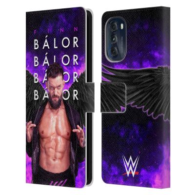 Head Case Designs Officially Licensed WWE Graphics Finn Balor Leather Book Wallet Case Cover Compatible with Motorola Moto G (2022)