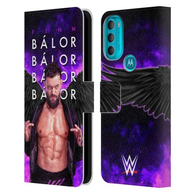 Head Case Designs Officially Licensed WWE Graphics Finn Balor Leather Book Wallet Case Cover Compatible with Motorola Moto G71 5G
