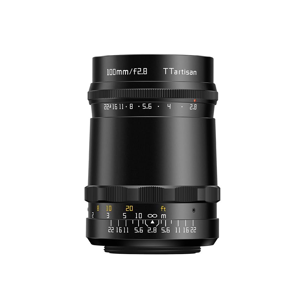 TTArtisan 100mm f2.8 Bubble Bokeh Full Frame Lens for M42 Mount, 100mm f/2.8 Manual Focus Prime Camera Lenses for M42 Screw Mount Compatible with Mirrorless SLR Mount with Adapter