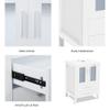eclife 60" Modern Bathroom Vanity Sink Combo Freestanding Cabinet with Small Side Cabinet, Without Vessel Sink, Faucet, Drain (White Vanity Only) view 3