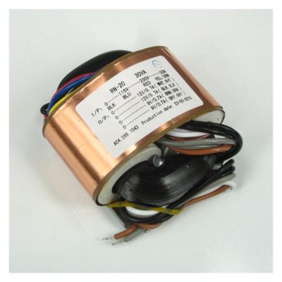 115V-230V R Type Power Transformer R Cow 30W Double 12V + Double 9V with Copper Skin R Cow Audio Transformer Copper Wire