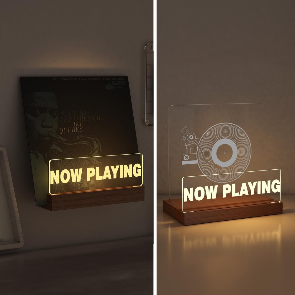Lampeez Light up Now Playing Vinyl Record Stand