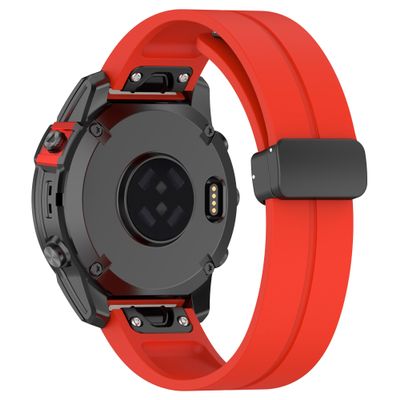 AISPORTS 22mm Quick Fit Watch Band Compatible for Garmin D2 Delta/D2 Mach 1 Band Silicone, Soft Flexible Breathable Silicone Sport Wristband Bracelet Replacement Band for Garmin Quatix 7 Pro/7/6/5