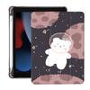 Cute Kawaii Bear for iPad Pro 11 Inch Case 4th/3rd/2nd Generation 2022/2021/2020 with Pencil Holder, Auto Sleep/Wake, Black Leather Soft TPU Back Cover view 1